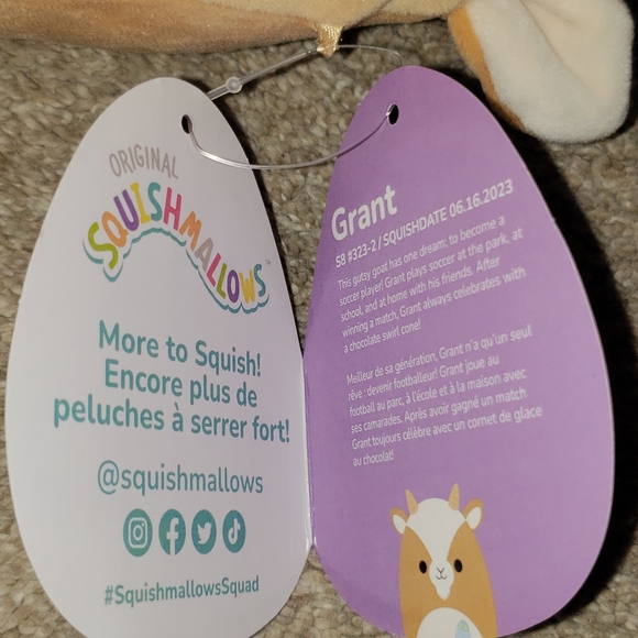 NWT‼️ Squishmallows Grant the Easter Goat - Easter 2024 Collection - Picture 3 of 10